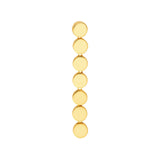 14K Gold Round Disc Dangle Earrings