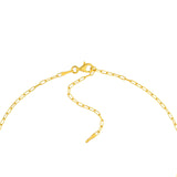 14K Gold Mini Paper Clip and Knot Pendant Necklace