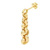 14K Gold Graduated Diamond Dangle Stud Earrings