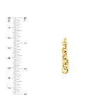 14K Gold Graduated Diamond Dangle Stud Earrings