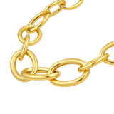 14K Gold Graduated Oval Link Necklace