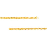 14K Gold Flat Oval Link Necklace