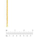 14K Gold Flat Oval Link Necklace