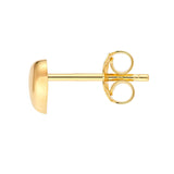 14K Gold Wavy Heart Stud Earrings