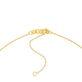14K Gold Diamond Round Linked Oval Necklace
