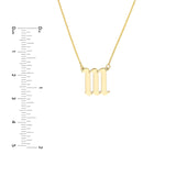 14K Gold Angelical 111 Pendant