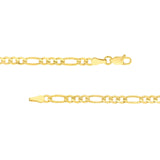 14K Gold 3.90MM Figaro Chain