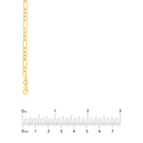 14K Gold 3.90MM Figaro Chain