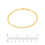 14K Gold Twisted Forzentina Chain Bracelet
