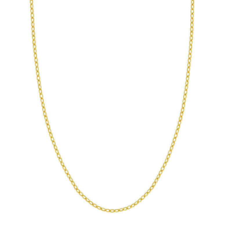 14K Gold Designer Rolo Chain