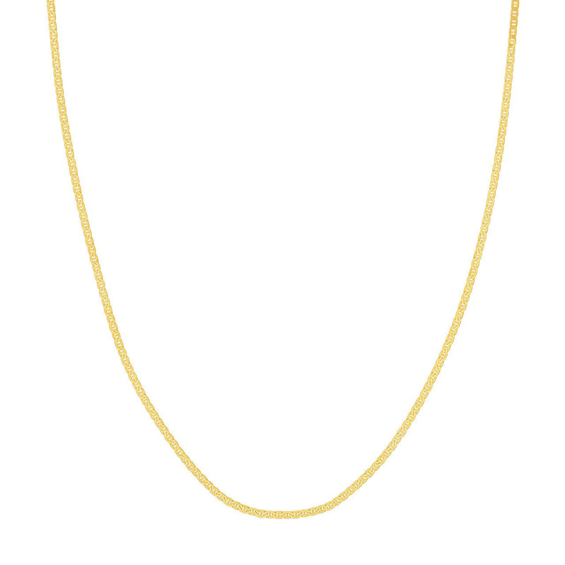 14K Gold 1.85MM Mariner Chain Necklace
