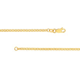 14K Gold 1.85MM Mariner Chain Bracelet