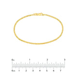 14K Gold 1.85MM Mariner Chain Bracelet