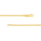 14K Gold 1.85MM Mariner Chain Necklace