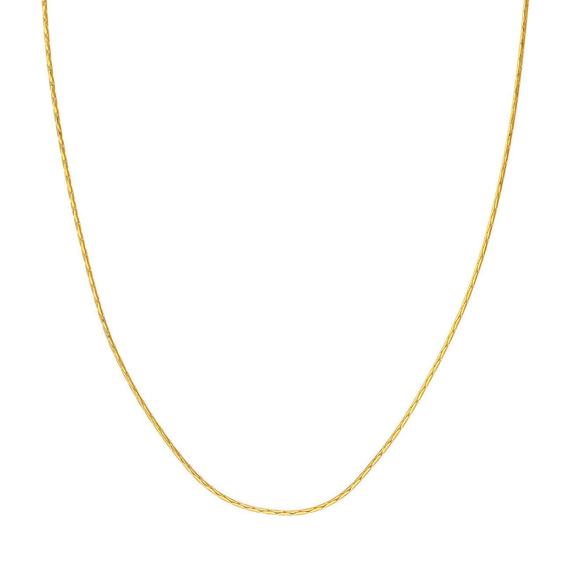 14K Gold 1.35MM Diamond Cut Forzentina Chain Necklace