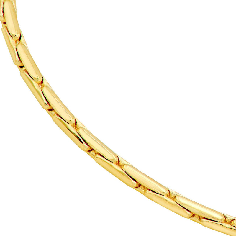 14K Gold 1.35MM Diamond Cut Forzentina Chain Necklace