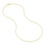 14K Gold 1.35MM Diamond Cut Forzentina Chain Necklace