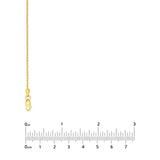 14K Gold 1.35MM Diamond Cut Forzentina Chain Necklace