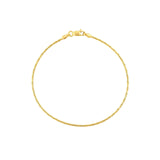 14K Gold 1.35MM Diamond Cut Forzentina Chain Bracelet
