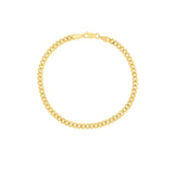 14K Gold 4.20MM Curb Chain Bracelet