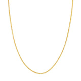 14K Gold 1.85MM Mirror Popcorn Chain