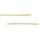 14K Gold 1.85MM Mirror Popcorn Chain Bracelet