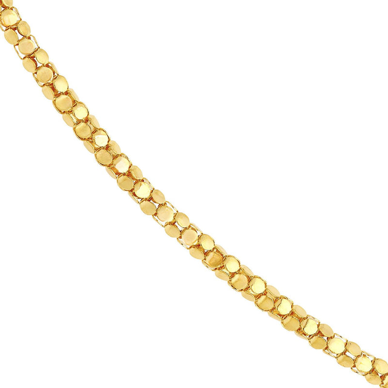 14K Gold 1.85MM Mirror Popcorn Chain