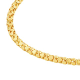 14K Gold 1.85MM Mirror Popcorn Chain Bracelet