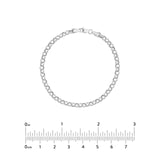 14K Gold 3.75MM Hollow Rolo Chain Bracelet