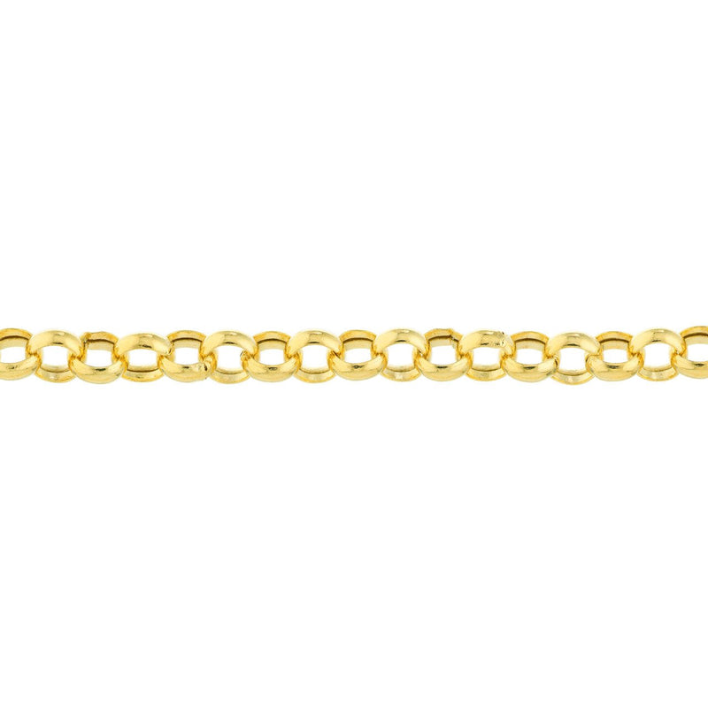 14K Gold 3.75MM Hollow Rolo Chain Bracelet