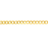14K Gold 7MM Flat Open Cuban Chain Bracelet
