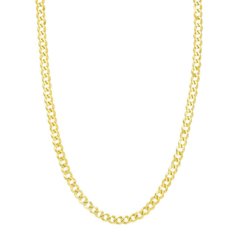 14K Gold 7MM Flat Open Cuban Chain