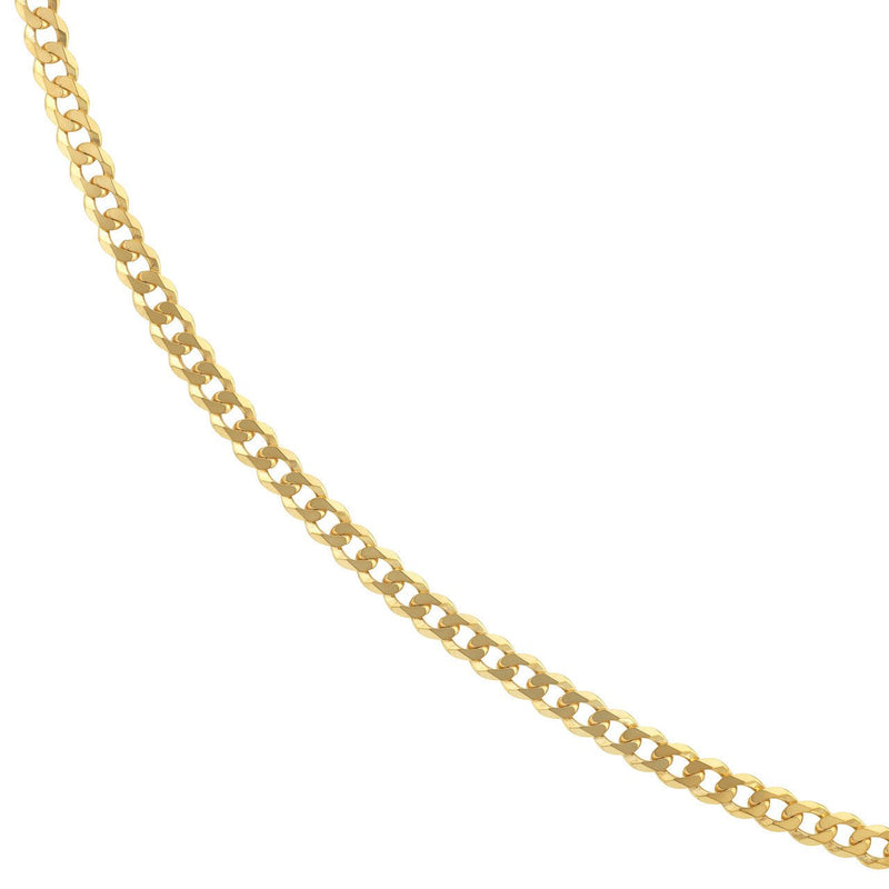 14K Gold 7MM Flat Open Cuban Chain