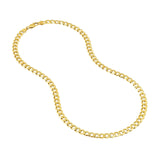 14K Gold 7MM Flat Open Cuban Chain
