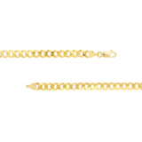 14K Gold 7MM Flat Open Cuban Chain
