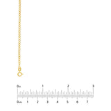 14K Gold 2.25MM Hollow Curb Chain Necklace