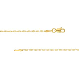 14K Two Tone Gold 1.35MM Dorica Chain Necklace