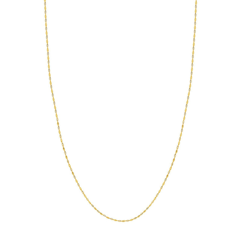 14K Two Tone Gold 1.35MM Dorica Chain Necklace