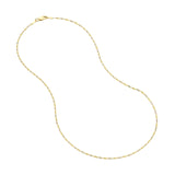 14K Two Tone Gold 1.35MM Dorica Chain Necklace