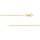 14K Two Tone Gold 1.35MM Dorica Chain Necklace