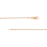 14K Two Tone Gold 1.35MM Dorica Chain Necklace