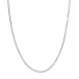 14K Gold Diamond Cut Curb Bismarck Chain Necklace