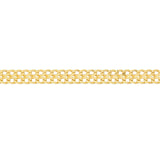 14K Gold Diamond Cut Curb Bismarck Chain Bracelet