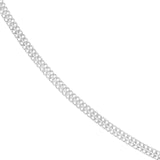 14K Gold Diamond Cut Curb Bismarck Chain Necklace