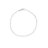 14K Gold 1.95MM Diamond Cut Paper Clip Bracelet