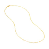 14K Gold Twist Heart Chain Necklace
