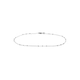 14K Gold Triple Bead Saturn Chain Anklet