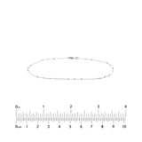 14K Gold Triple Bead Saturn Chain Anklet