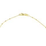 14K Gold Triple Bead Saturn Chain Anklet