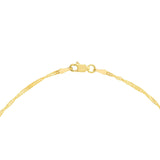 14K Gold Singapore Flat Saturn Chain Anklet
